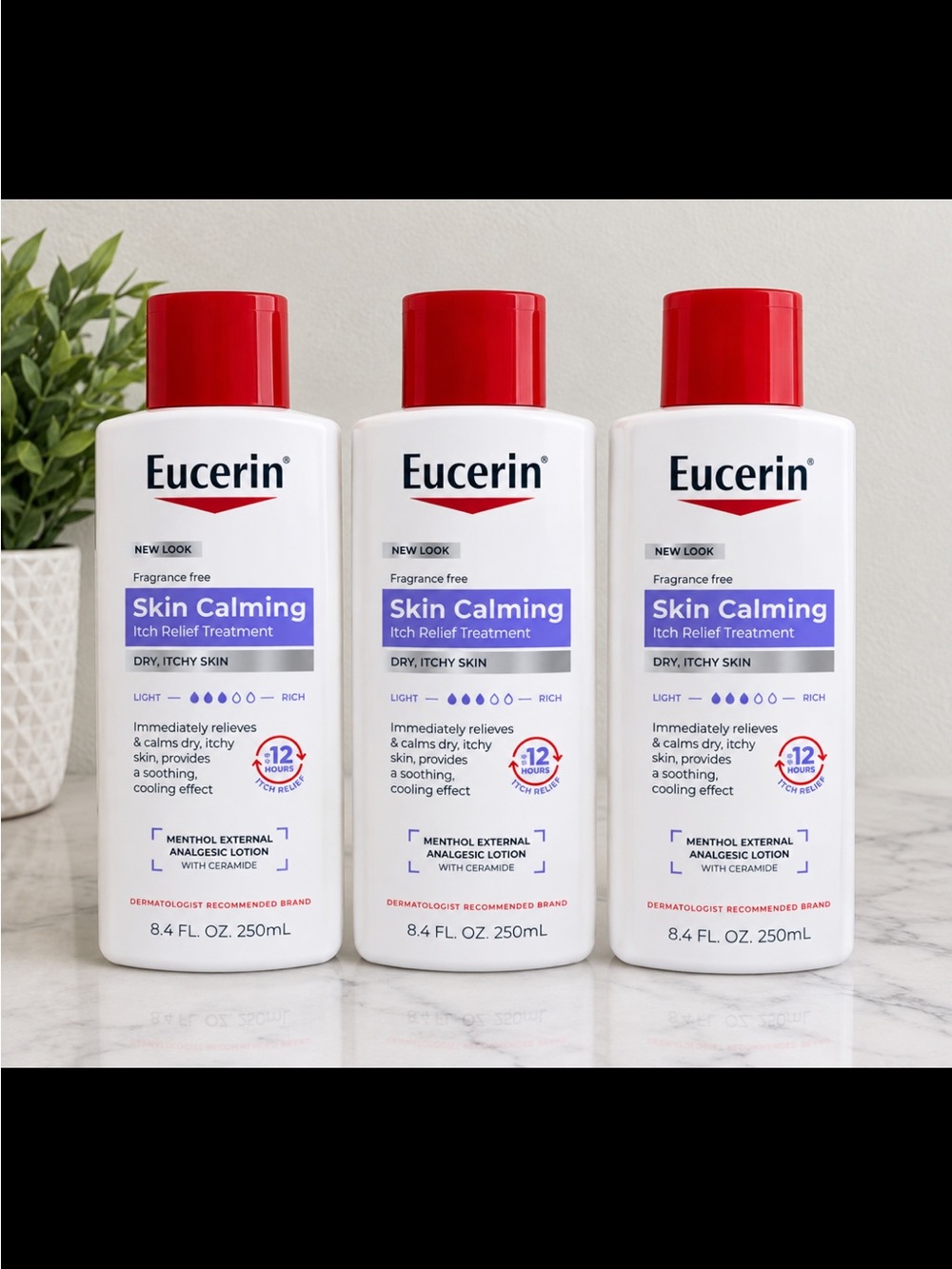 Skin Calming Itch Relief Treatment - White with Red Cap set 3